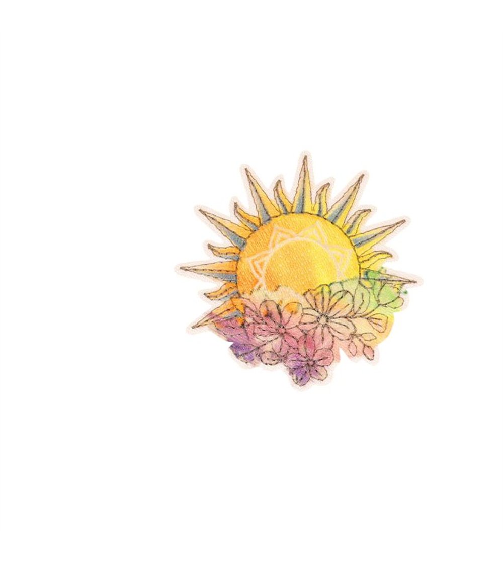 Ecusson thermocollant 5,6cm x 5,9cm soleil