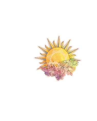 Ecusson thermocollant 5,6cm x 5,9cm soleil