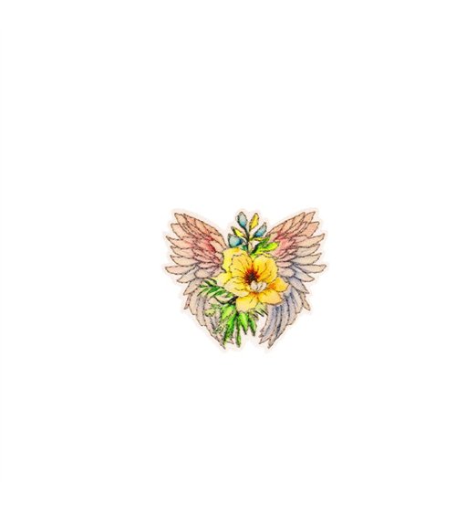 Ecusson thermocollant 5,5cm x 4,7cm fleurs