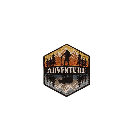 Ecusson thermocollant outdoor 4,5cm x 5,1cm adventure