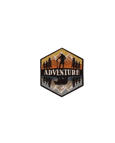Ecusson thermocollant outdoor 4,5cm x 5,1cm adventure