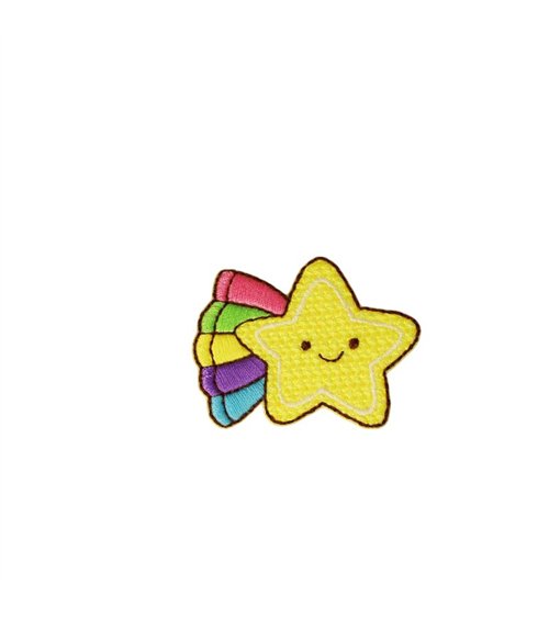 Ecusson thermocollant petits motifs rigolos 5cm x 3,8cm étoile