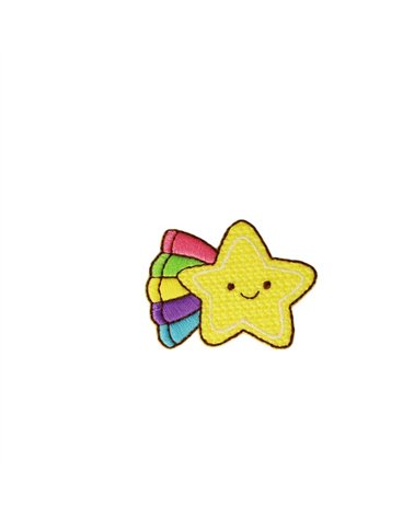 Ecusson thermocollant petits motifs rigolos 5cm x 3,8cm étoile