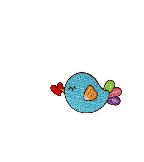 Ecusson thermocollant petits motifs rigolos 5,5cm x 3,5cm oiseau