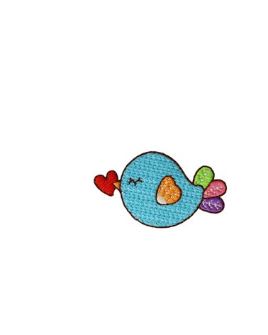 Ecusson thermocollant petits motifs rigolos 5,5cm x 3,5cm oiseau