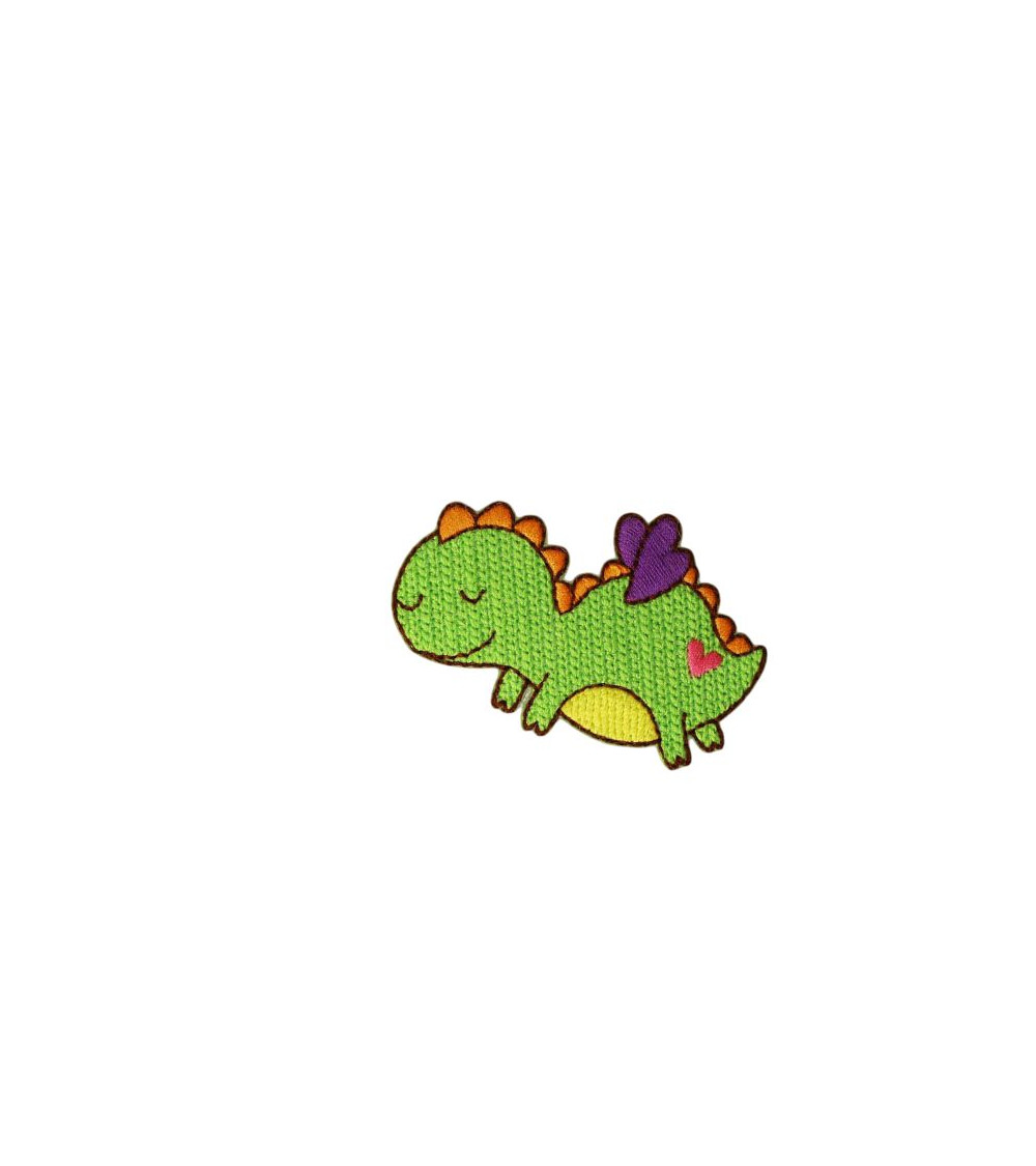 Iron-on patch small funny patterns 5.4cm x 4.3cm dinosaur