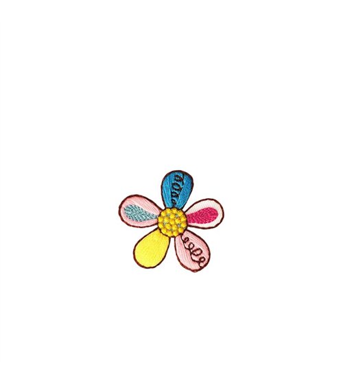 Ecusson thermocollant dans le jardin 3,6cm x 3,5cm fleur