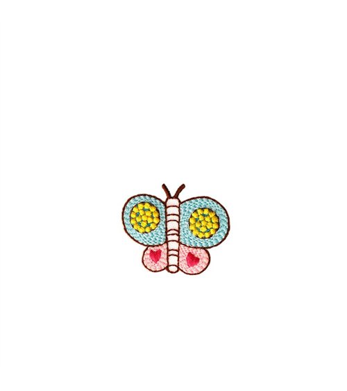 Ecusson thermocollant dans le jardin 3,8cm x 3,1cm papillon