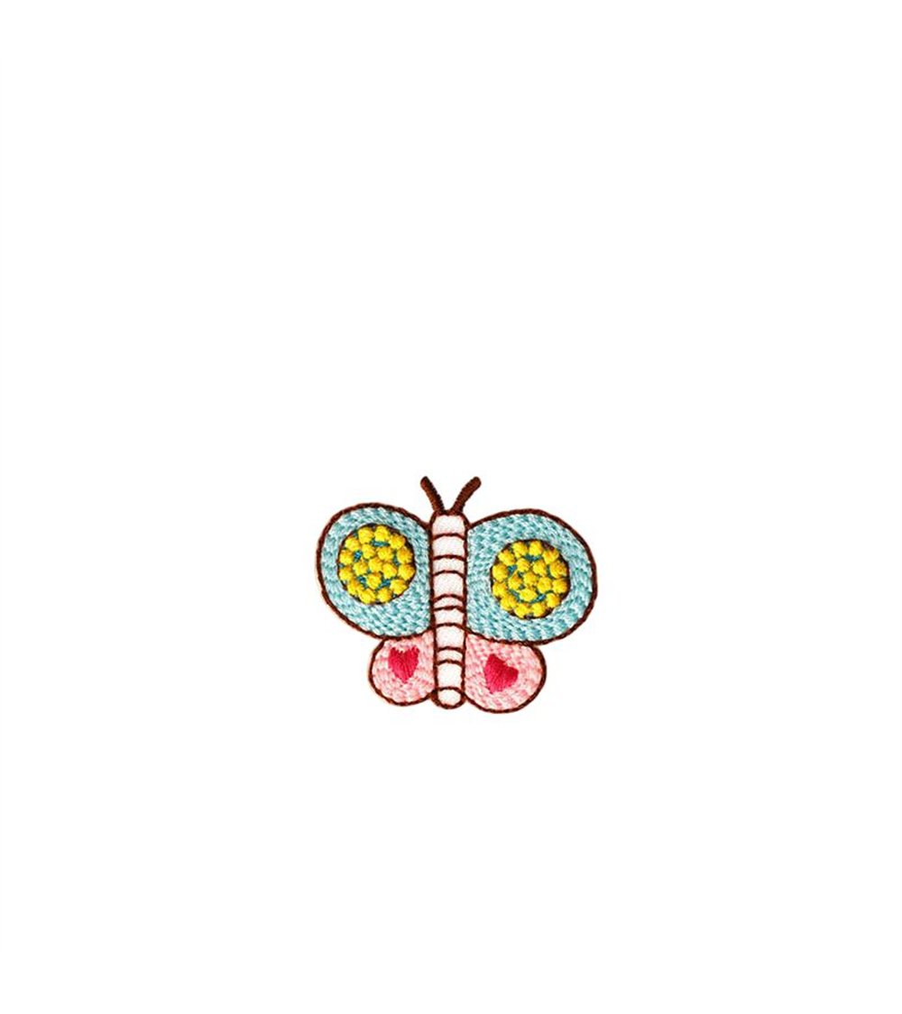 Ecusson thermocollant dans le jardin 3,8cm x 3,1cm papillon