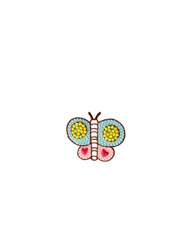 Ecusson thermocollant dans le jardin 3,8cm x 3,1cm papillon