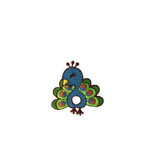 Ecusson thermocollant dans le jardin 4,3cm x 4,5cm paon