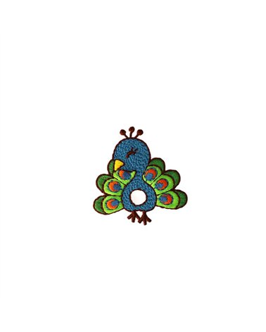 Ecusson thermocollant dans le jardin 4,3cm x 4,5cm paon