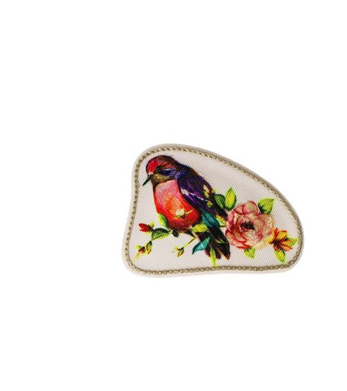 Ecusson thermocollant badge oiseaux 5,9cm x 3,7cm moineau