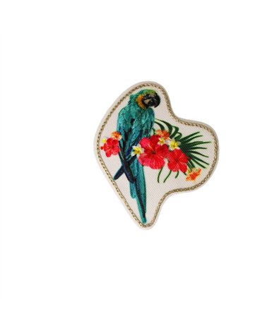 Ecusson thermocollant badge oiseaux 5,3cm x 6,1cm perroquet
