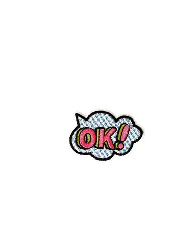 Ecusson thermocollant ok cool love 4,8cm x 3,4cm ok