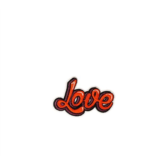 Ecusson thermocollant ok cool love 5,1cm x 3,4cm love