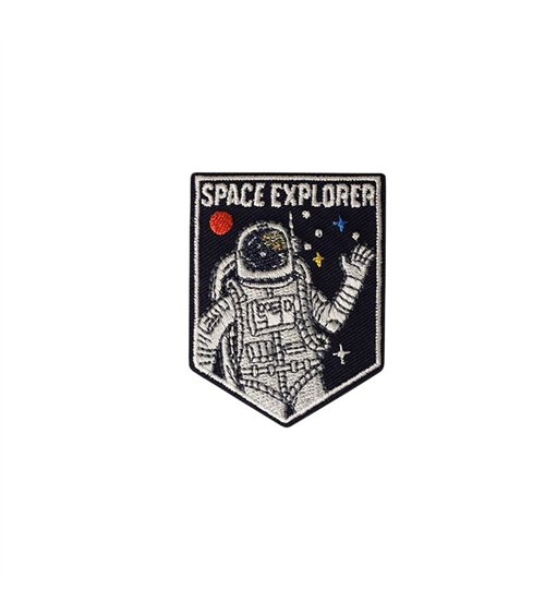 Ecusson thermocollant space explorer 4,1cm x 5,4cm astronaute
