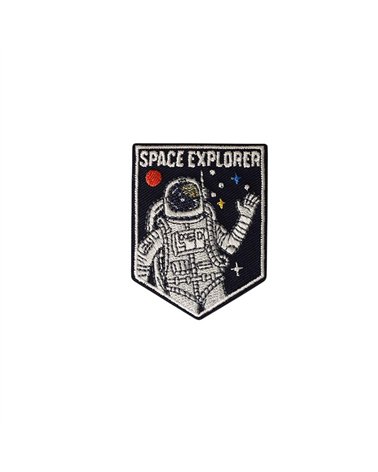 Ecusson thermocollant space explorer 4,1cm x 5,4cm astronaute
