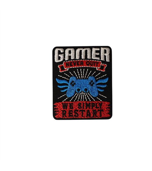 Ecusson thermocollant gaming 4,5cm x 5,5cm gamer