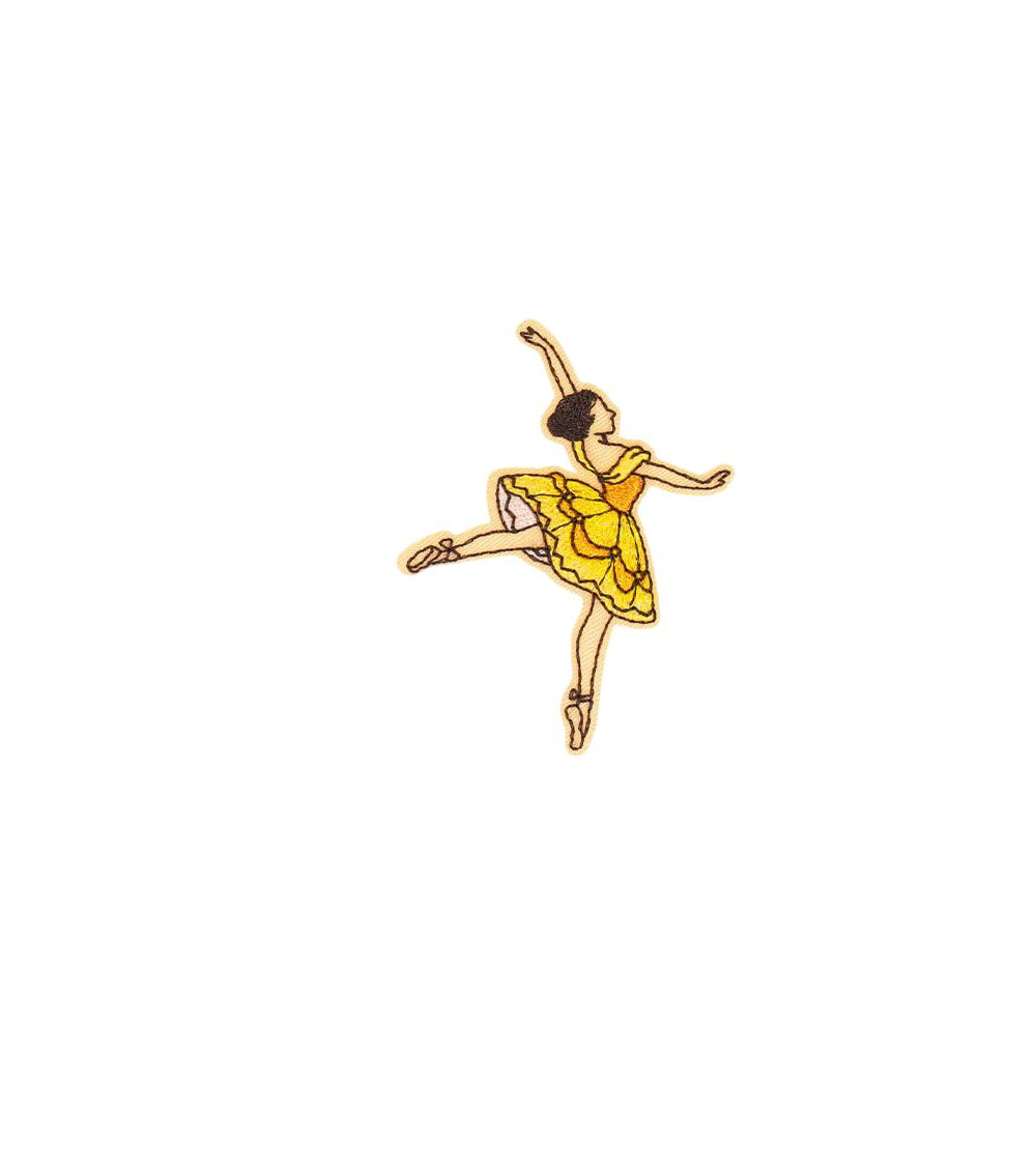 Set di 3 toppe termoadesive per danza classica 4,8 cm x 6,3 cm per abito giallo da ballerina