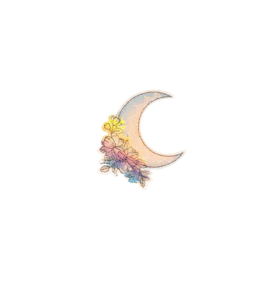 Lot de 3 écussons thermocollants 5,1cm x5,4cm lune