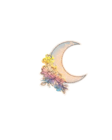 Lot de 3 écussons thermocollants 5,1cm x5,4cm lune