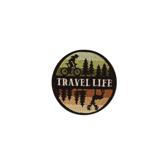 Set of 3 outdoor iron-on patches 5.3cm x5.3cm travel life