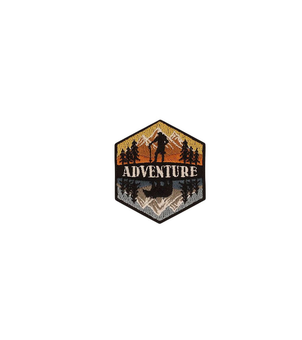 Set of 3 outdoor iron-on patches 4.5cm x5.1cm adventure