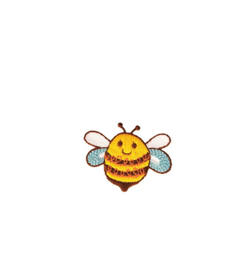 Set of 3 iron-on patches in the garden 4.5cm x3.3cm bee