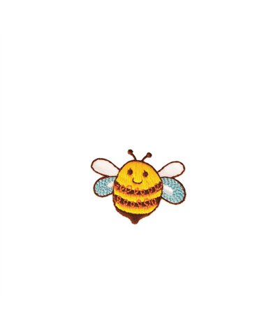 Lot de 3 écussons thermocollants dans le jardin 4,5cm x3,3cm abeille