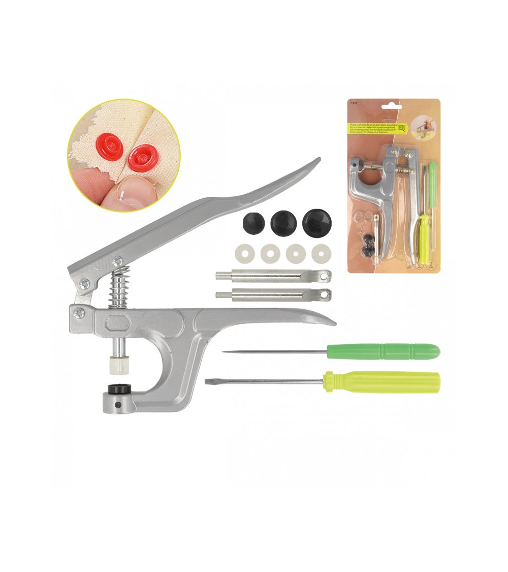 Pince universelle pour pressions plastique