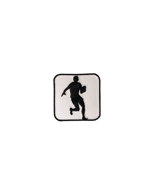 Lot de 3 écussons thermocollants badge sportif 3cm x3cm rugby
