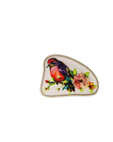 Lote de 3 parches termoadhesivos insignia de pájaro gorrión 5,9 cm x 3,7 cm