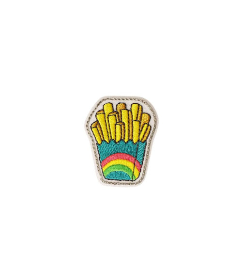 Set of 3 fun iron-on patches 3.6cm x4.5cm fries