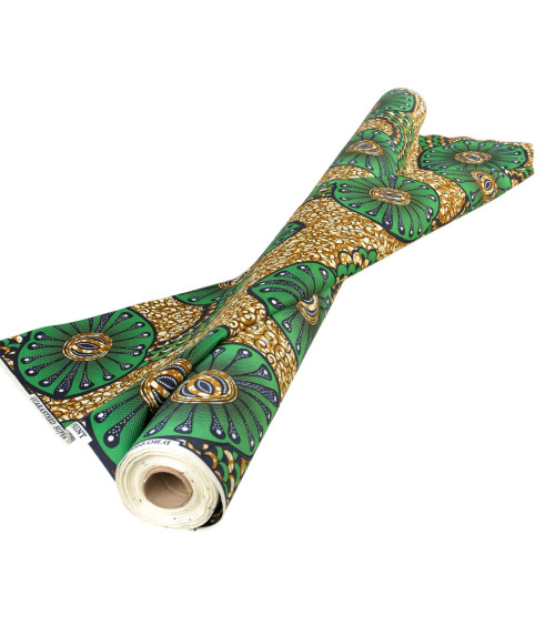 Tela encerada estampada a 2 caras verde por metro