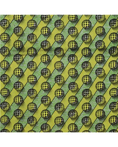 Tissu wax imprimé 2 faces vert au mètre
