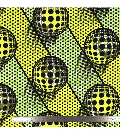 Tissu wax imprimé 2 faces vert au mètre