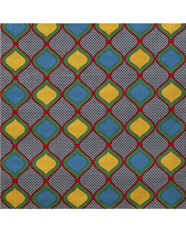 Tissu wax imprimé 2 faces vert au mètre