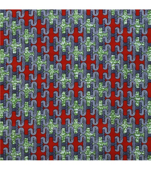 Tissu wax imprimé 2 faces gris au mètre