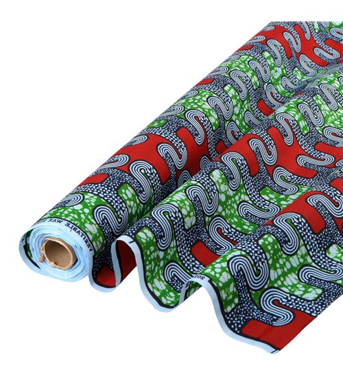 Tissu wax imprimé 2 faces gris au mètre
