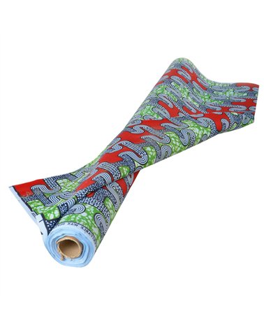 Tissu wax imprimé 2 faces gris au mètre