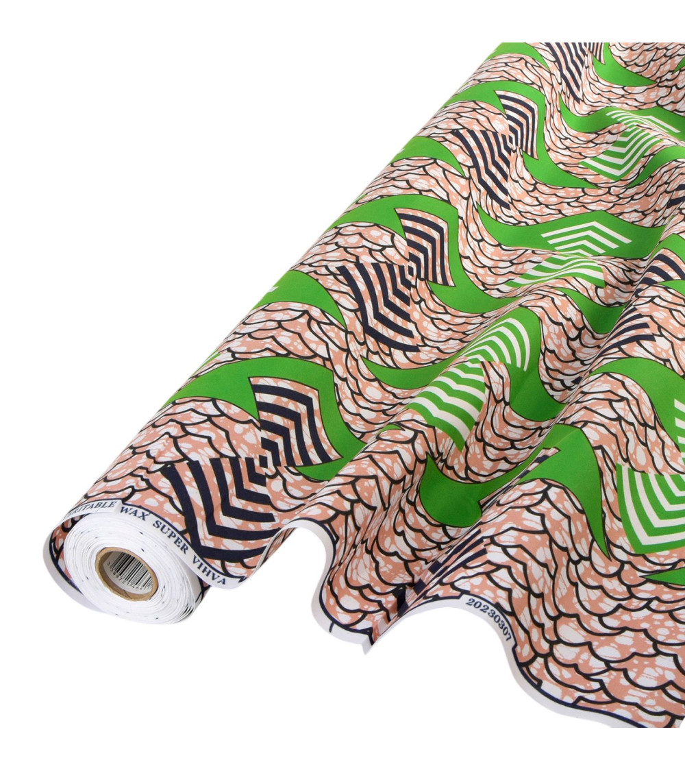 Tela encerada estampada a 2 caras beige por metro