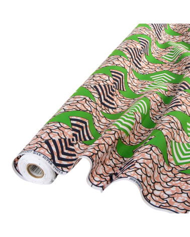 Tela encerada estampada a 2 caras beige por metro