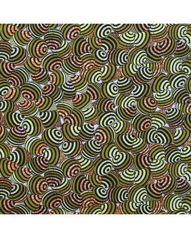 Tela encerada estampada 2 caras verde caqui por metro