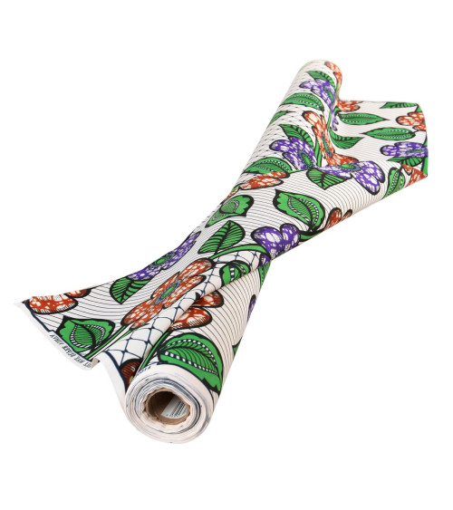 Tessuto cerato stampato fronte/retro viola al metro