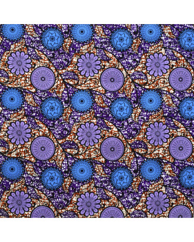 Tessuto cerato stampato fronte/retro viola al metro