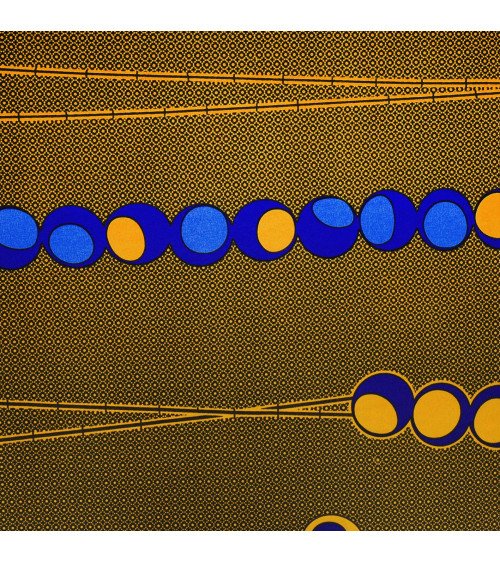 Tela encerada estampada por ambas caras amarilla al metro
