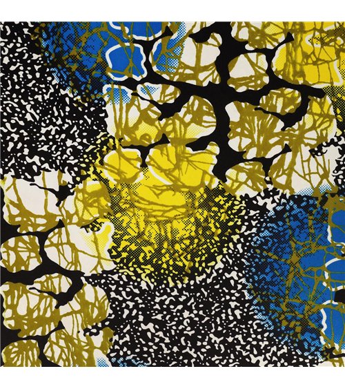 Tissu wax imprimé 2 faces multicolore au mètre
