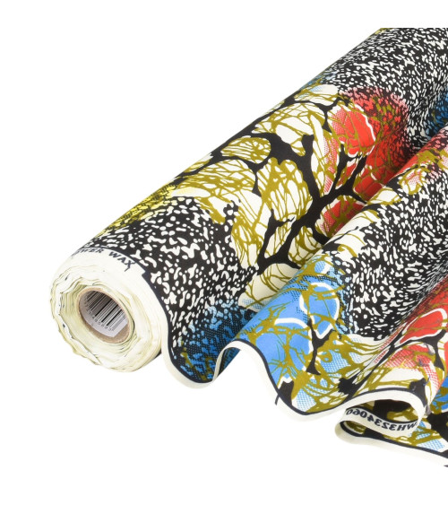 Tela encerada estampada a 2 caras multicolor por metros