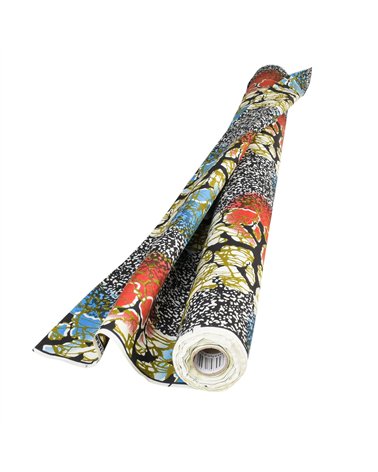 Tissu wax imprimé 2 faces multicolore au mètre